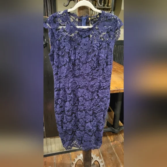 Miusol Dresses | Nwt Purple Black Lace Dress Xl | Color: Black/Purple | Size: Xl | Daniwilco's Closet